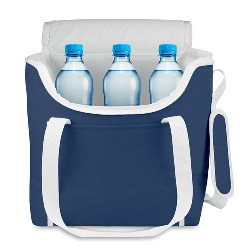 Indo polyester koeltas 25 liter MO8772 met isolerende PEVA-voering en groot hoofdvak, bedrukt met logo