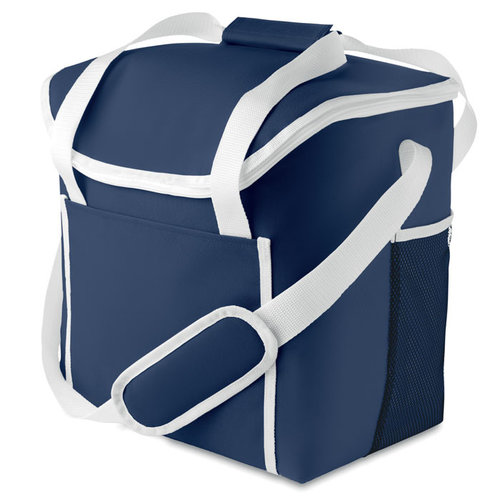 Indo polyester koeltas 25 liter MO8772 met isolerende PEVA-voering en groot hoofdvak, bedrukt met logo