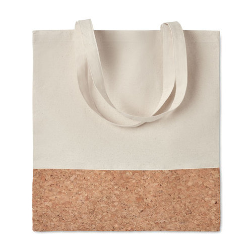 Illa tote boodschappentas met kurk bedrukken met logo DeBle