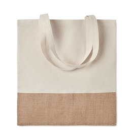 India tote boodschappentas met jute bedrukken met logo DeBle