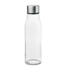 DeBle Venice glazen drinkfles 500 ml met RVS dop bedrukt met logo