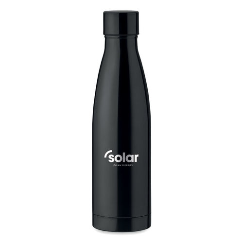 DeBle Belo Bottle dubbelwandige drinkfles 500 ml van RVS met koperen vacuümisolatie en logo, herbruikbare thermosfles