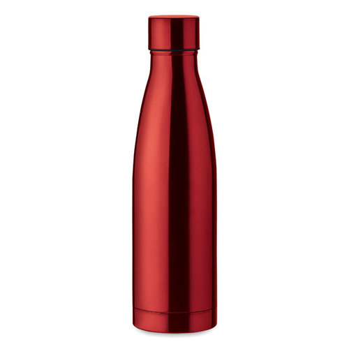 DeBle Belo Bottle dubbelwandige drinkfles 500 ml van RVS met koperen vacuümisolatie en logo, herbruikbare thermosfles