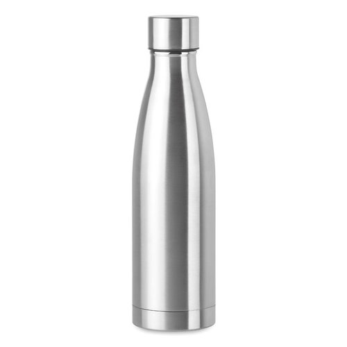 DeBle Belo Bottle dubbelwandige drinkfles 500 ml van RVS met koperen vacuümisolatie en logo, herbruikbare thermosfles