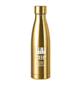 DeBle Belo Bottle dubbelwandige drinkfles 500 ml van RVS met koperen vacuümisolatie en logo, herbruikbare thermosfles