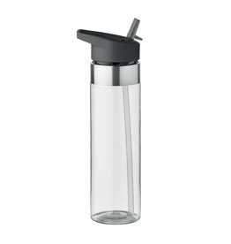 DeBle Sicilia Tritan™ drinkfles 650 ml BPA-vrij met afsluitbaar rietje en logo, herbruikbare lekvrije drinkfles