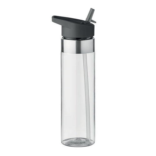 DeBle Sicilia Tritan™ drinkfles 650 ml BPA-vrij met afsluitbaar rietje en logo, herbruikbare lekvrije drinkfles
