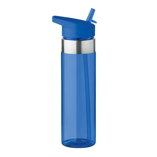 DeBle Sicilia Tritan™ drinkfles 650 ml BPA-vrij met afsluitbaar rietje en logo, herbruikbare lekvrije drinkfles