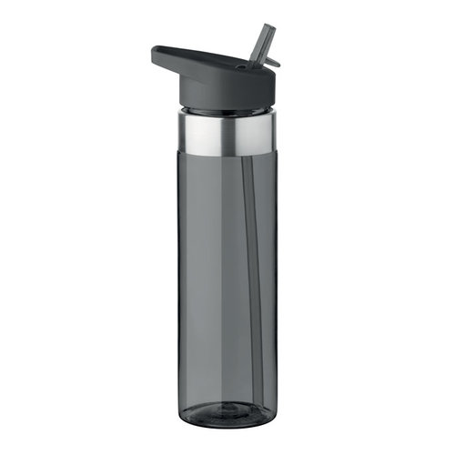 DeBle Sicilia Tritan™ drinkfles 650 ml BPA-vrij met afsluitbaar rietje en logo, herbruikbare lekvrije drinkfles