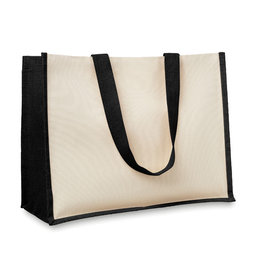 Jute/canvas boodschappentas MO8967 Campo de fiori