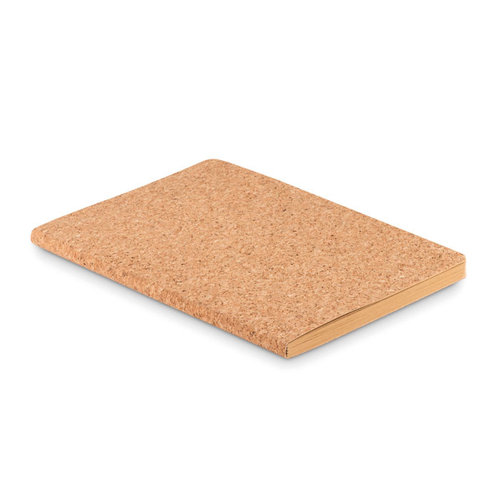Notecork A5 notitieboek MO9860 met omslag van natuurlijk kurk, 192 gelinieerde pagina’s en stevige ingebonden afwerking