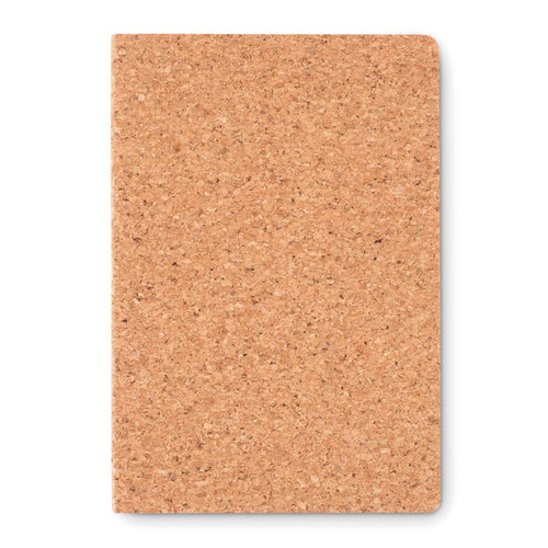 Notecork A5 notitieboek MO9860 met omslag van natuurlijk kurk, 192 gelinieerde pagina’s en stevige ingebonden afwerking