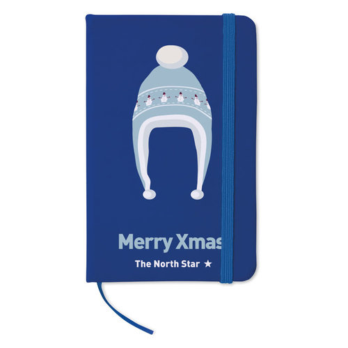 Notelux A6 notitieboekje MO1800 met PU-cover, 192 gelinieerde pagina’s, elastische sluiting en leeslint