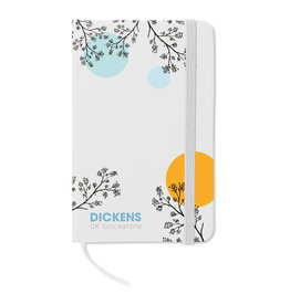 Notelux A6 notitieboekje MO1800 met PU-cover, 192 gelinieerde pagina’s, elastische sluiting en leeslint