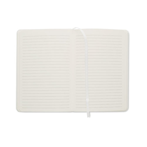 Arco Clean antibacterieel A5 notitieboek MO6141 met PU-kaft, antibacteriële coating, 96 gelinieerde pagina’s, elastische sluitband en leeslint