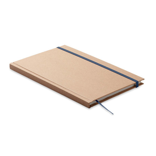 Musa A5 notitieboekje MO6640 met harde kaft van gerecycled karton, 160 gelinieerde pagina’s, elastische sluiting en leeslint, gemaakt in de EU