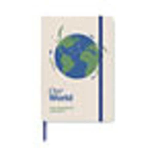 Mito Note A5 notitieboek MO6743 met harde kaft van gerecycled melkpak en papier, 160 gelinieerde pagina’s, elastische sluiting en leeslint