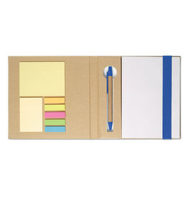 Quincy bureauset MO8183 – duurzame set van FSC papier met notitieboekje, schrijfblok, plakbriefjes en papieren pen, ideaal als relatiegeschenk