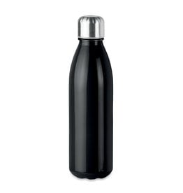 DeBle Aspen Glass glazen drinkfles 650 ml MO9800 met RVS schroefdop bedrukt met logo