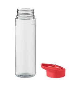 DeBle Alabama RPET drinkfles 650 ml met flip-top rietjedeksel en logo, duurzame herbruikbare sportdrinkfles