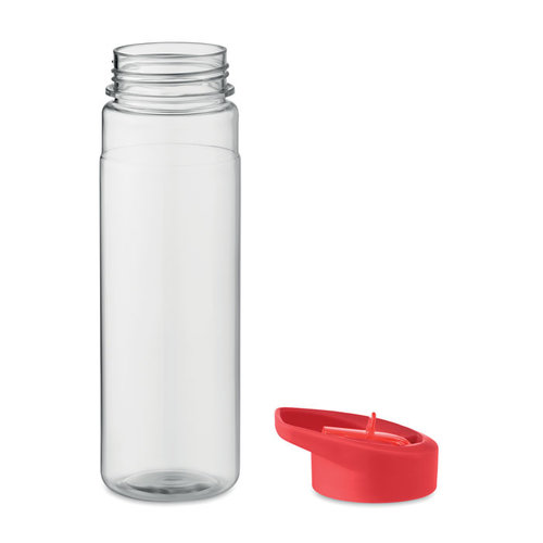 DeBle Alabama RPET drinkfles 650 ml met flip-top rietjedeksel en logo, duurzame herbruikbare sportdrinkfles