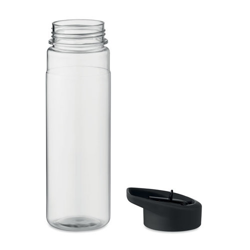 DeBle Alabama RPET drinkfles 650 ml met flip-top rietjedeksel en logo, duurzame herbruikbare sportdrinkfles