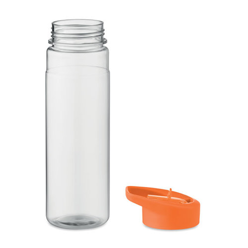 DeBle Alabama RPET drinkfles 650 ml met flip-top rietjedeksel en logo, duurzame herbruikbare sportdrinkfles