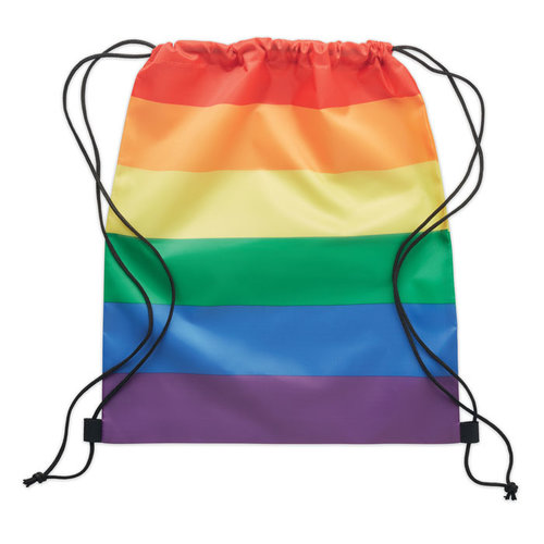 DéBlé Regenboog RPET trekkoordrugzak (MO6436 Bow bedrukken met logo