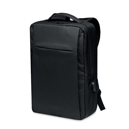 Seoul 16 inch RPET laptoprugzak MO6328 met USB-aansluiting en bedrijfslogo