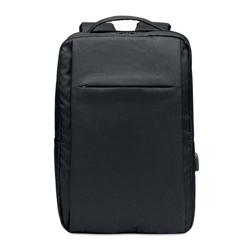 Seoul 16 inch RPET laptoprugzak MO6328 met USB-aansluiting en bedrijfslogo