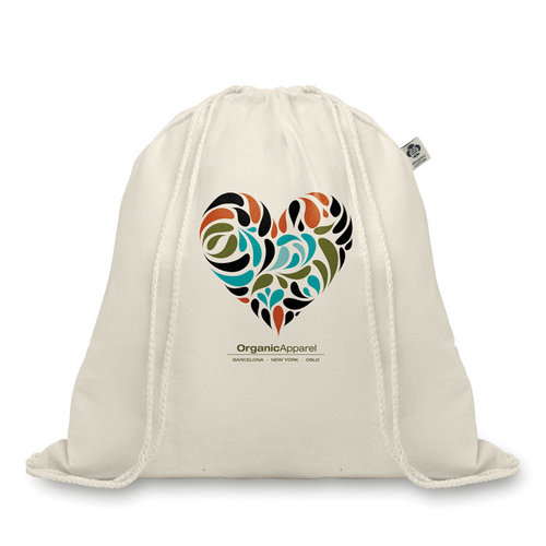 Organic Hundred katoenen trekkoordrugzak MO8974 bedrukken met logo