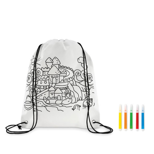 Non-woven trekkoord rugzak Carrydraw (MO9887) met logo