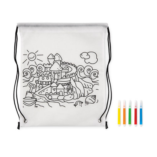 Non-woven trekkoord rugzak Carrydraw (MO9887) met logo