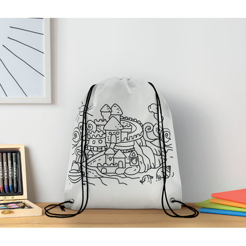 Non-woven trekkoord rugzak Carrydraw (MO9887) met logo