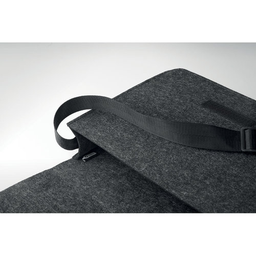 Baglo vilten laptoptas MO6186 van RPET met klittenbandsluiting, geschikt voor 15 inch laptop