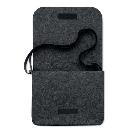 Baglo vilten laptoptas MO6186 van RPET met klittenbandsluiting, geschikt voor 15 inch laptop