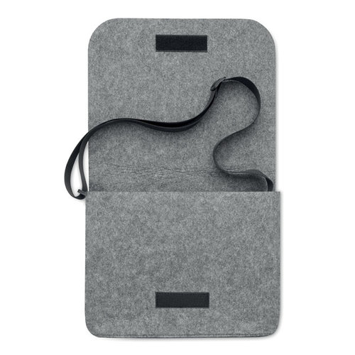 Baglo vilten laptoptas MO6186 van RPET met klittenbandsluiting, geschikt voor 15 inch laptop