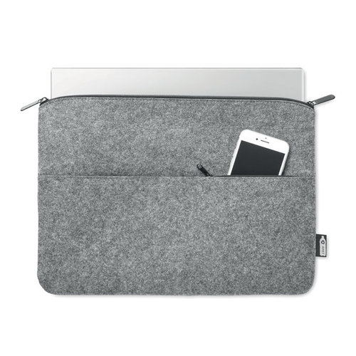 RPET vilten laptoptas (MO6419) Toplo met logo
