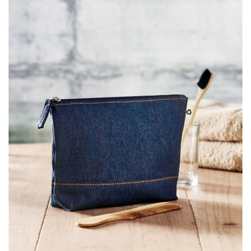 Toilettasje denim MO6421 bedrukken met logo DeBle