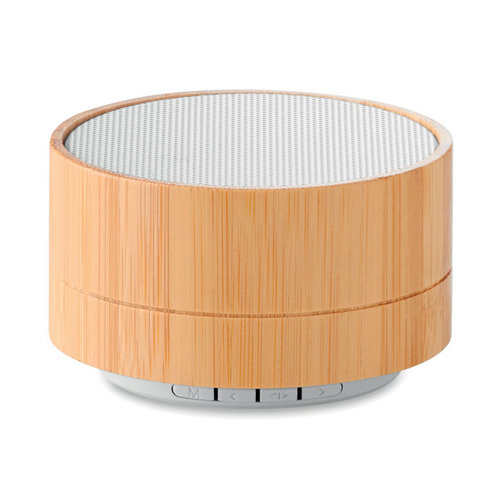 Sound Bamboo draadloze luidspreker MO9609 met logo bedrukken DeBle