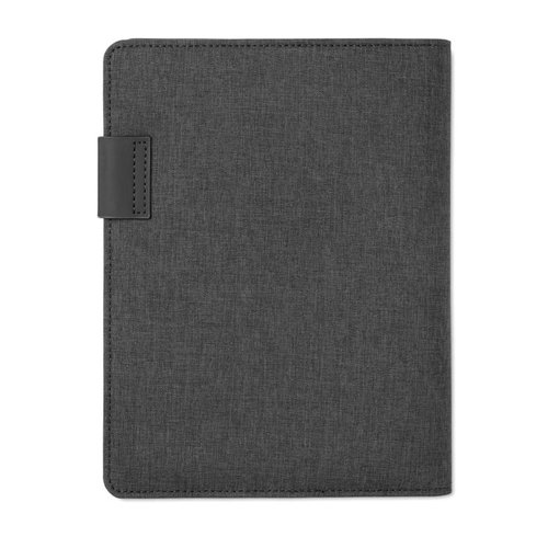 Powernoty A5 schrijfmap MO9231 met 4000 mAh powerbank bedrukt met bedrijfslogo