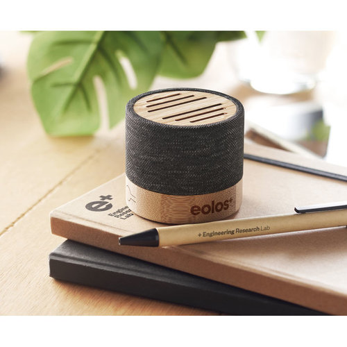 Bool Bamboe RPET luidspreker MO6847 met logo bedrukken DeBle
