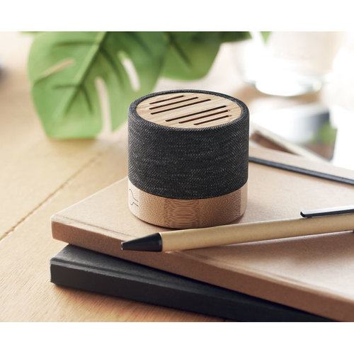 Bool Bamboe RPET luidspreker MO6847 met logo bedrukken DeBle