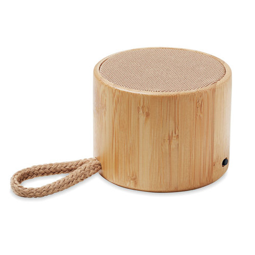 Cool draadloze bamboe luidspreker MO6890 met logo bedrukken DeBle