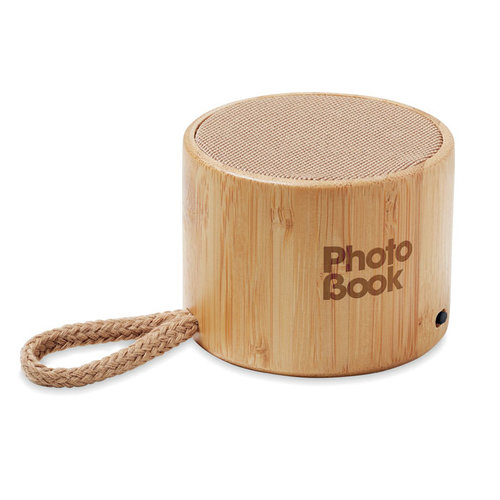 Cool draadloze bamboe luidspreker MO6890 met logo bedrukken DeBle