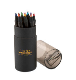 12 Potloden in ronde doos IT3630 Blocky