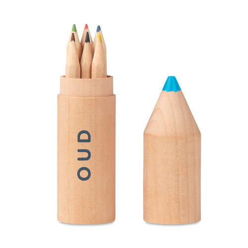 Kleurpotloodjes in houder Petit coloret (MO9875) met logo