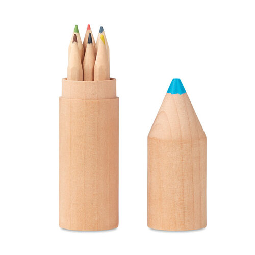 Kleurpotloodjes in houder Petit coloret (MO9875) met logo