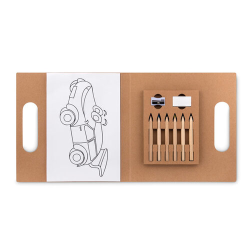 Kleurset met 6 potloden Folder2 go (MO9544) met logo
