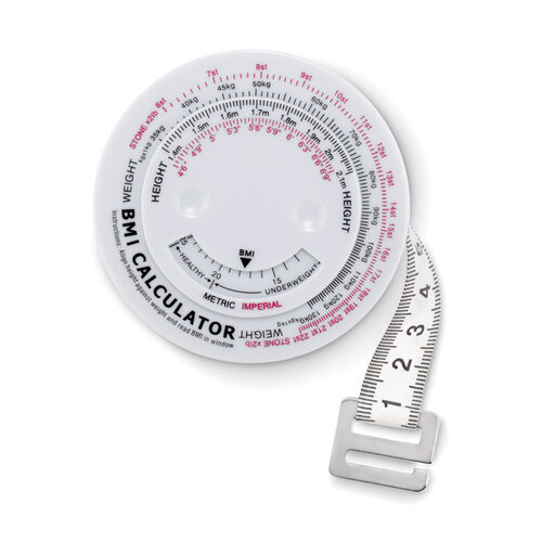 Dit BMI meetlint is een praktisch hulpmiddel voor gezondheidsacties, vitaliteitsprogramma's en sportevenementen. Door het meetlint te bedrukken met logo blijft jouw organisatie langdurig zichtbaar tijdens dagelijks gebruik. DéBlé levert dit artikel uit voorraad inclusief gratis ontwerp en verzending in Nederland en België. Als familiebedrijf met ervaring sinds 1972 helpen wij bedrijven en organisaties met persoonlijke service en snelle levering.